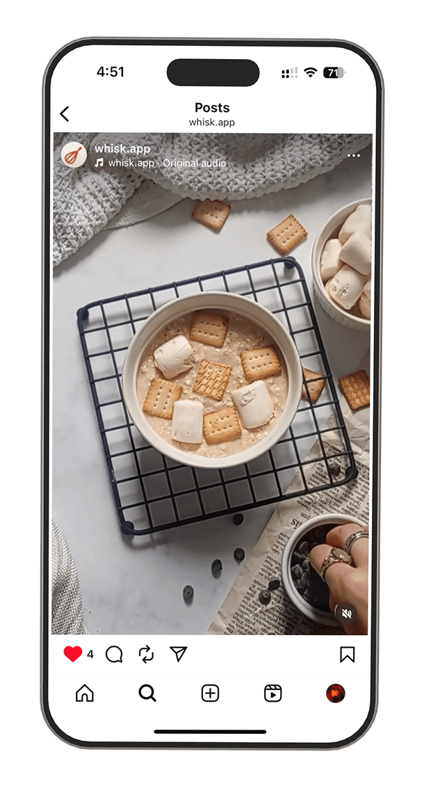 Instagram app open – Copy a link from any instagram reel or post